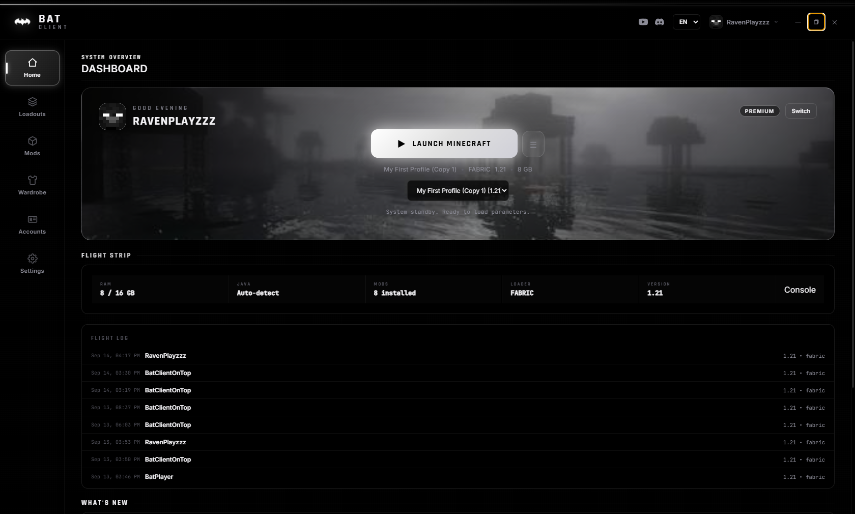 Bat Client Dashboard